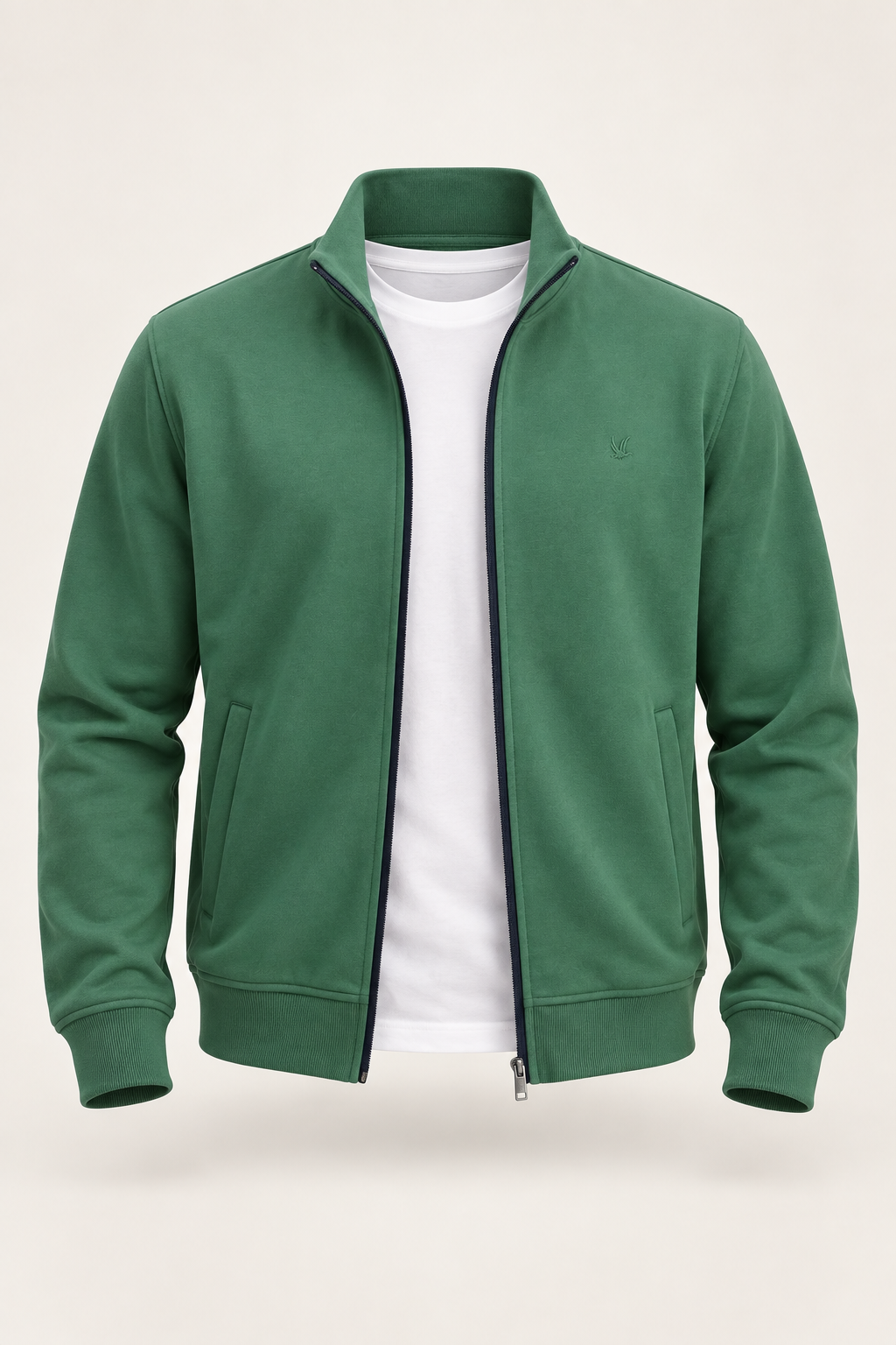 Full Zip Sweater - Green