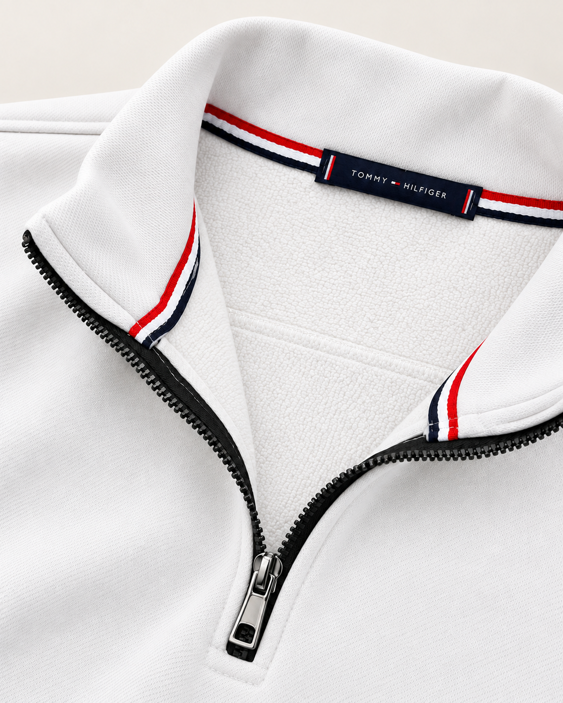 Track Half Zip - White