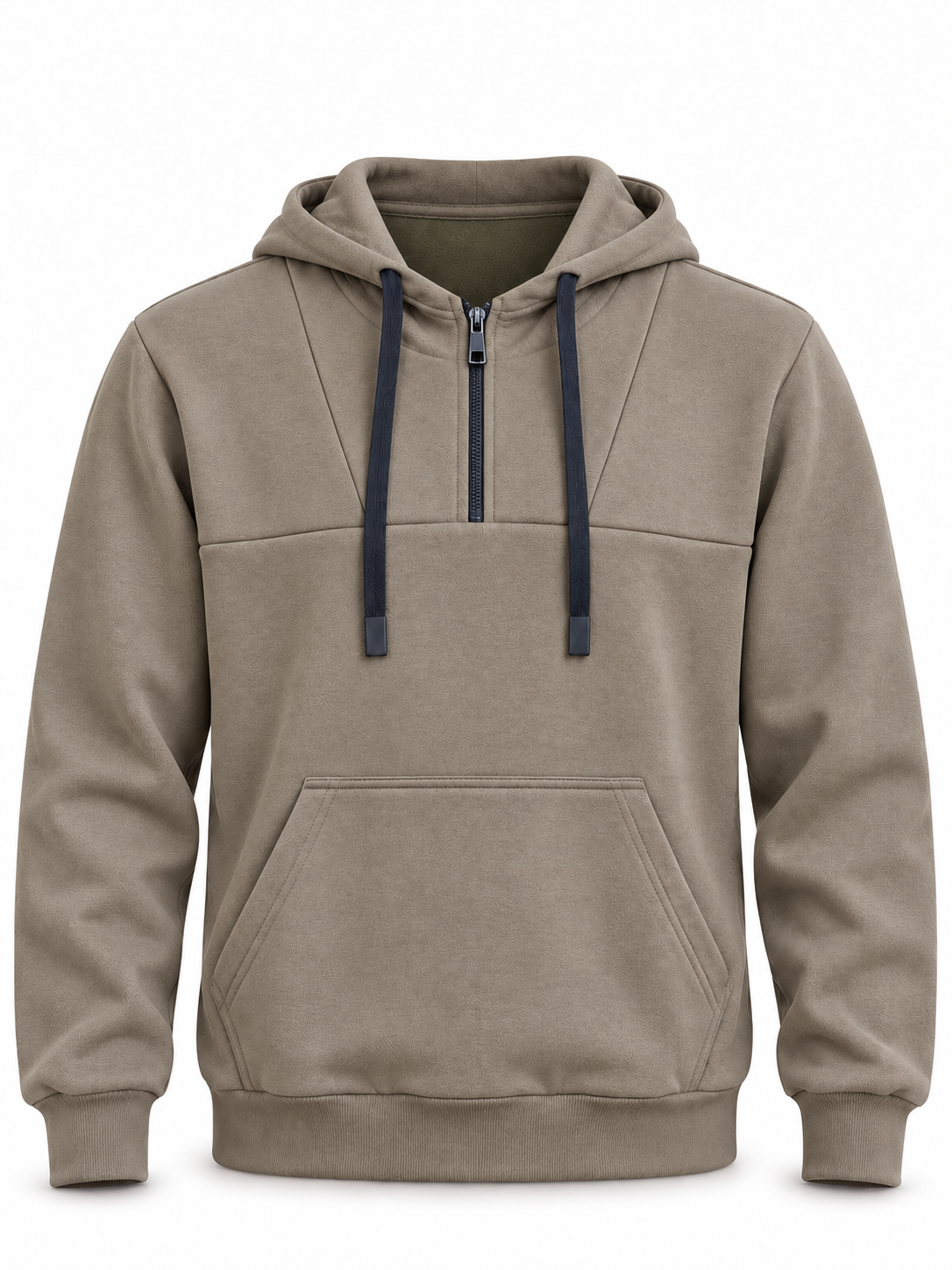 Half Zip Hoodie - Olive