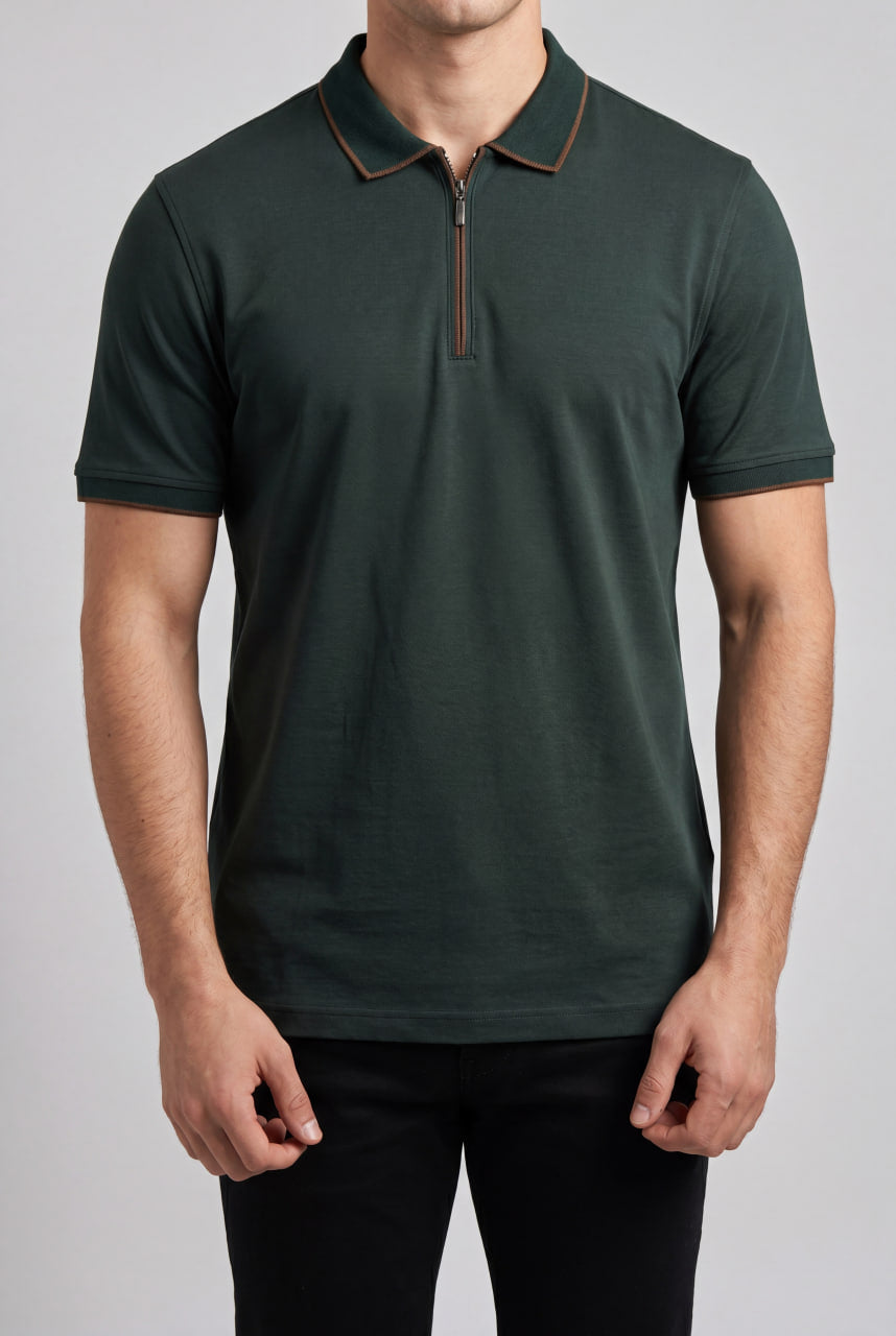 Prestige Zip Polo - Green