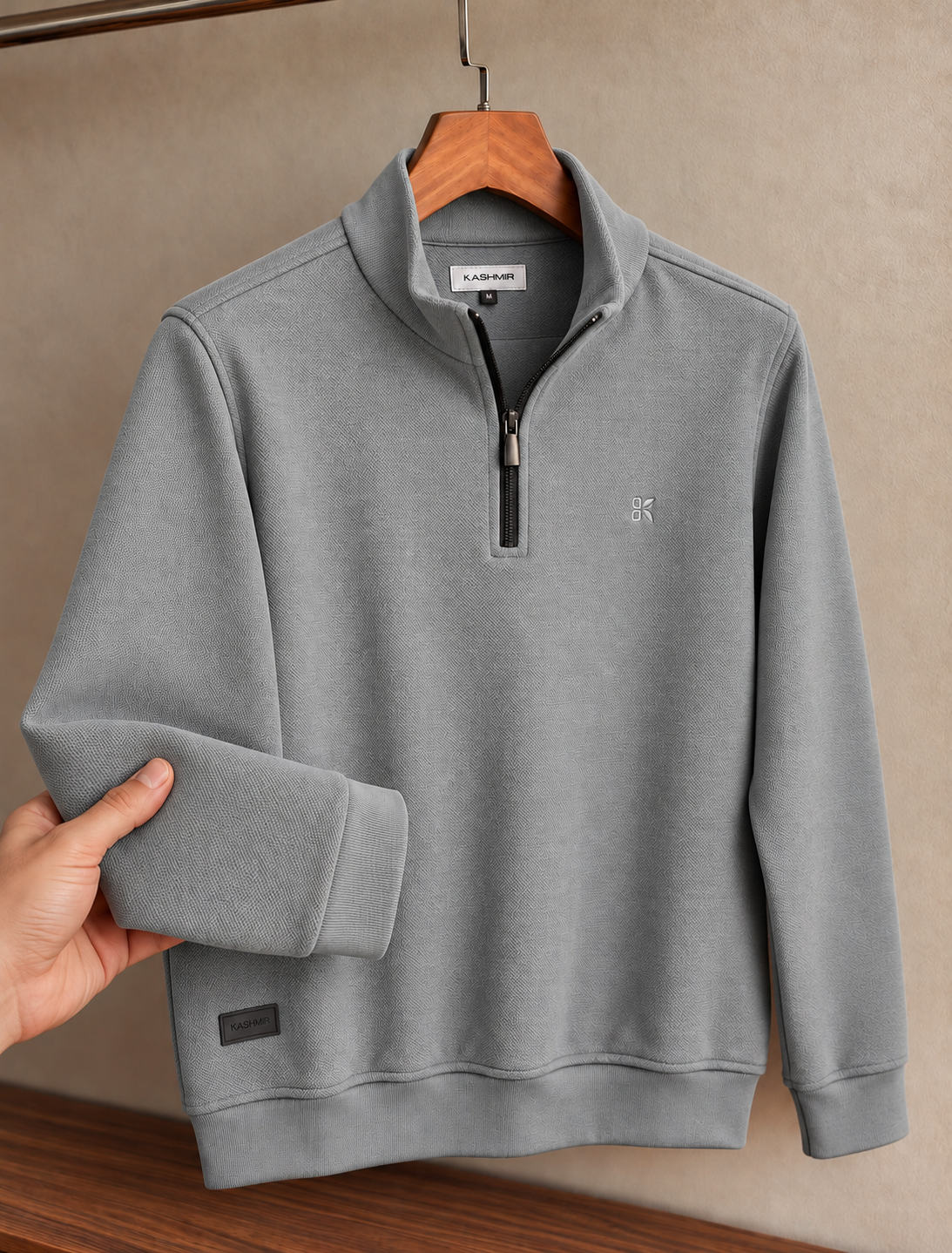 Half Zip Sweater - Grey