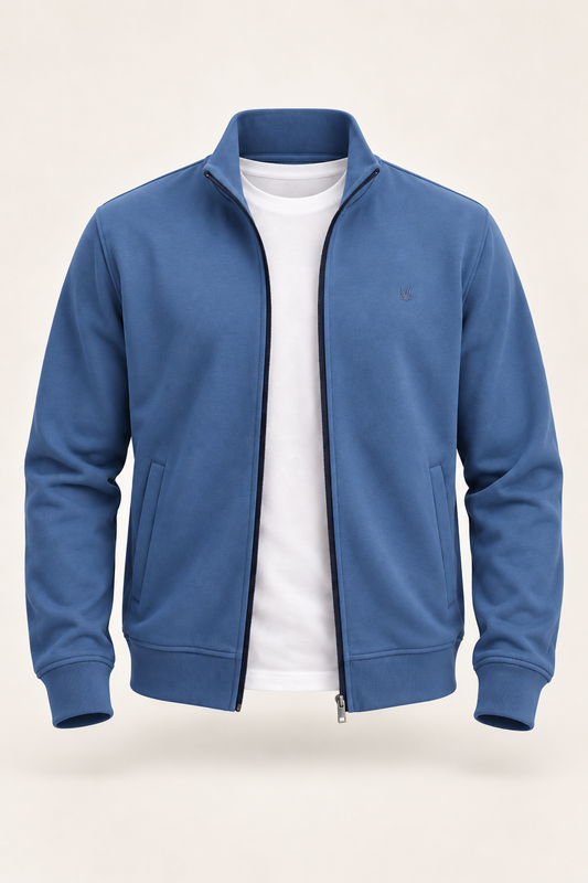 Full Zip Sweater - Blue