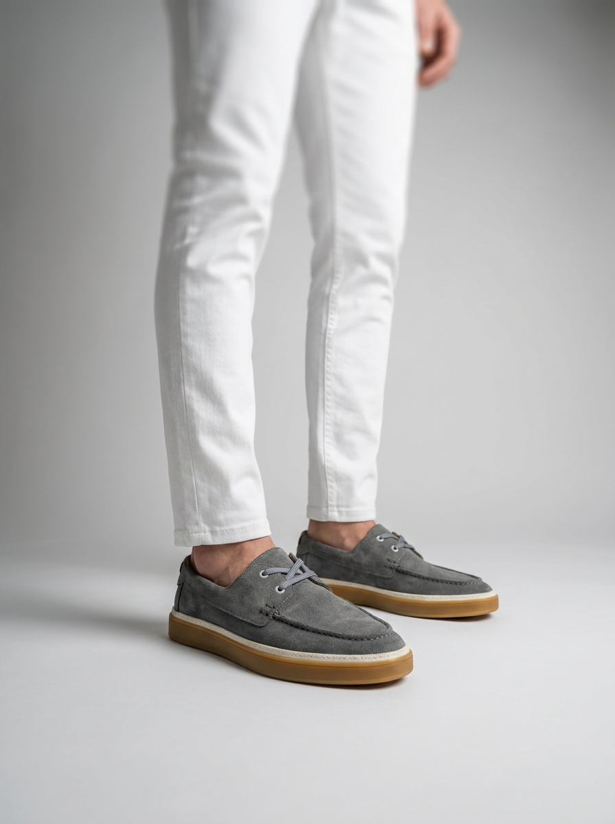 Monaco Suede Loafer - Grey