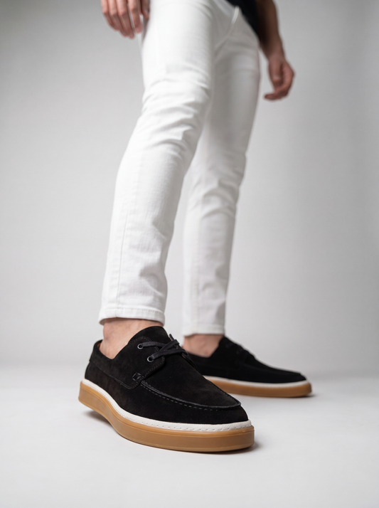 Monaco Suede Loafer - Black