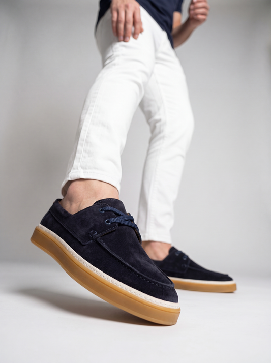 Monaco Suede Loafer - Navy