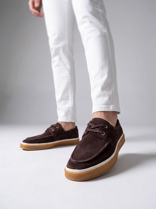 Monaco Suede Loafer - Brown
