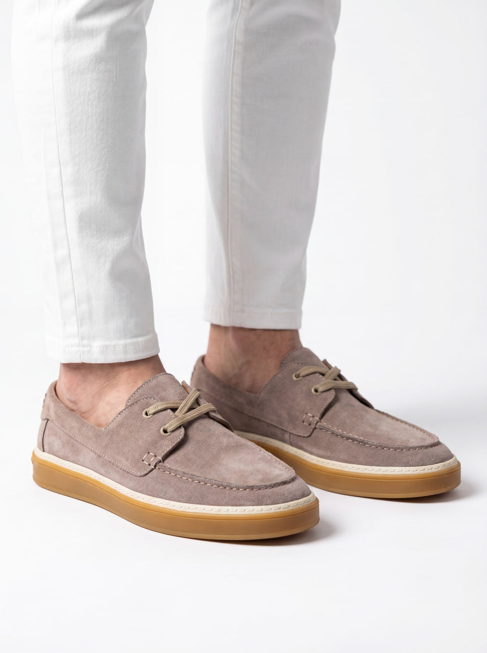 Monaco Suede Loafer - Beige