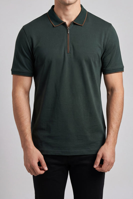 Prestige Zip Polo - Green